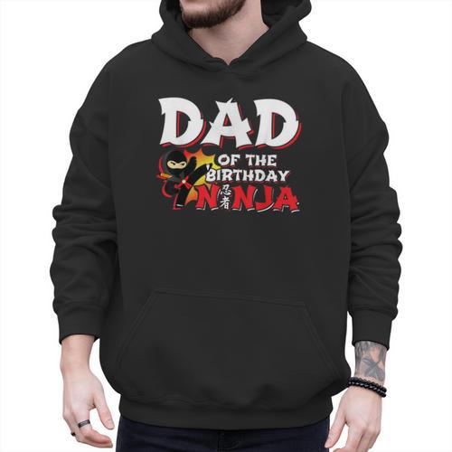 Ninja Birthday Party Dad Of The Birthday Ninja Small Men Hoodie - Father's Day Fun