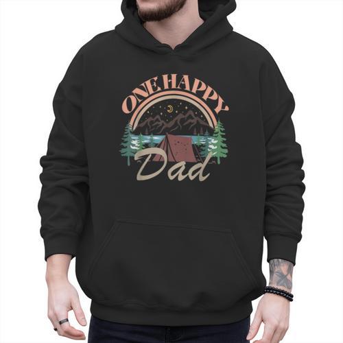 One Happy Dad First Birthday Camping Matching Family Party Men Hoodie - Father's Day Fun