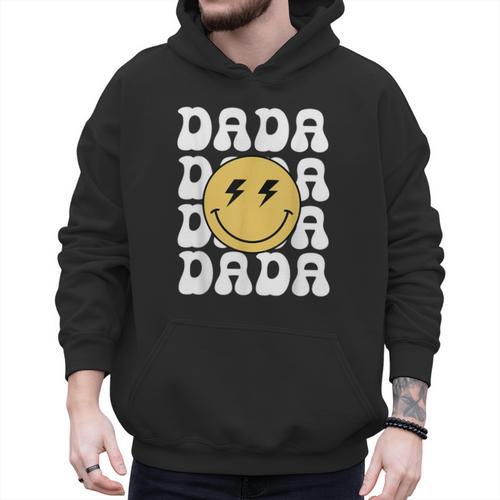 One Happy Family Birthday Matching Apparel Dada One Happy Dude Birthday Theme Family Matching Adult Child Short Sleeve Crew Neck Classic Fit Polyester 50 Cotton 50 Men Hoodie - Father's Day Fun