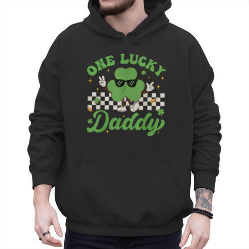 One Lucky Daddy St Patricks Day Dad Father Men Hoodie - Father's Day Fun