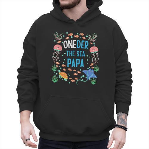OneDer The Sea Papa 1st Birthday Dad Matching Men Hoodie - Father's Day Fun