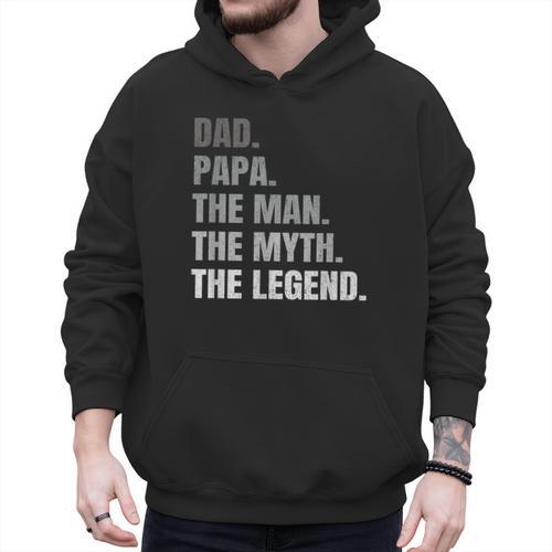 Papa Dad Legend Men Grandpa Christmas Father's Day Birthday Men Hoodie - Father's Day Fun