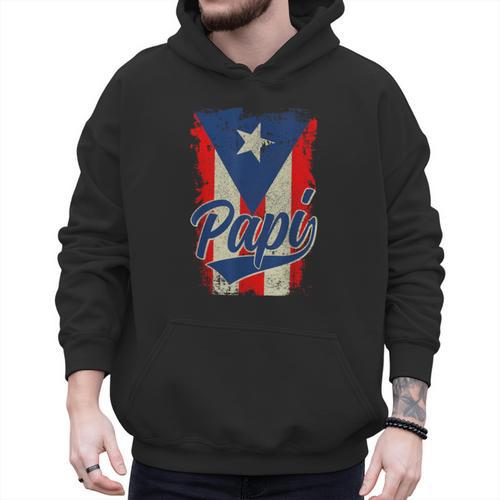 Papi Puerto Rican Dad Puerto Rico Pride Boricua Father's Day Men Hoodie - Father's Day Fun