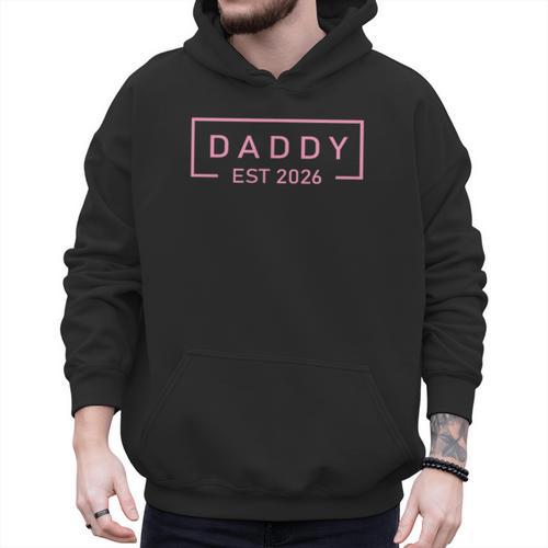 Pink Daddy Est 2026 Logo Father 2026 Loading New Dad 2026 Men Hoodie - Father's Day Fun