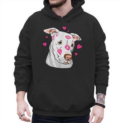 Pitbull Love Pitbull Moms Dads Men Hoodie - Father's Day Fun