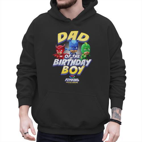 PJ Masks Group Shot Dad Of The Birthday Boy Logo Men Hoodie - Father's Day Fun