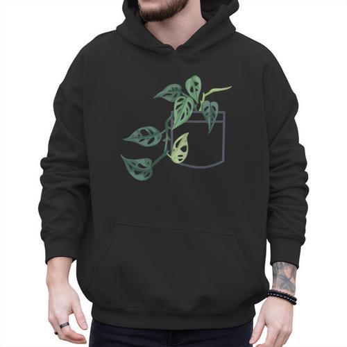Plant Dad Plant Mom Grow Monstera Adansonii Urban Gardener Men Hoodie - Father's Day Fun