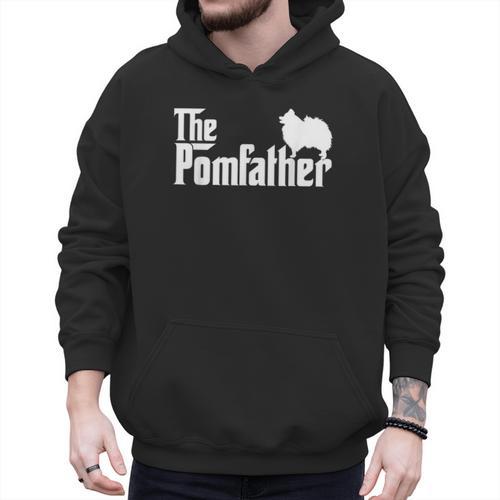 Pomeranian Father Dad The Pom Father Dog Lover Small Men Hoodie - Father's Day Fun