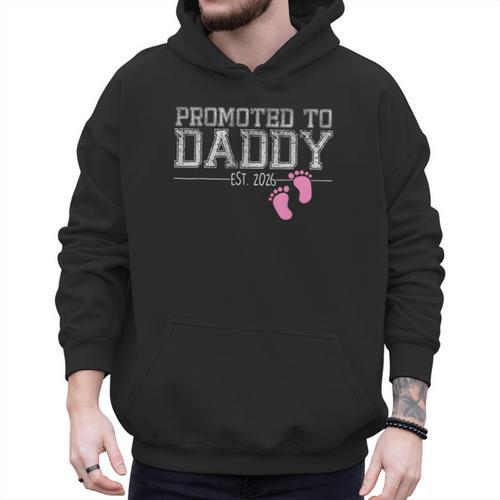 Promoted To Daddy Est 2026 Shirt New Daddy New Dad Men Hoodie - Father's Day Fun