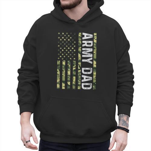 Proud Army Dad United States USA Flag For Father's Day Men Hoodie - Father's Day Fun