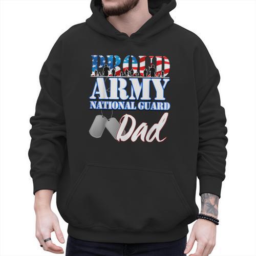 Proud Army National Guard Dad Fathers Day Shirt Men Men Hoodie - Father's Day Fun