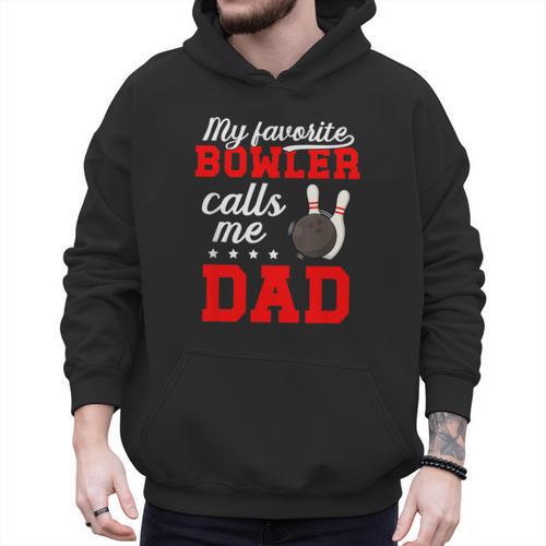 Proud Bowling Dad Of A Bowler Dad Bowling Father Men Hoodie - Father's Day Fun