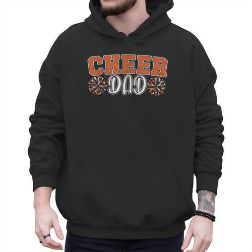 Proud Cheer Dad My Favorite Cheerleader Calls Me Dad Orange Men Hoodie - Father's Day Fun