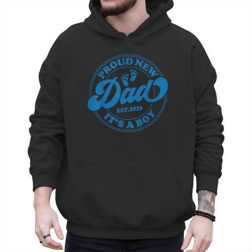 Proud New Daddy It's A Boy Dad To Be 1st Time Father Men Hoodie - Father's Day Fun