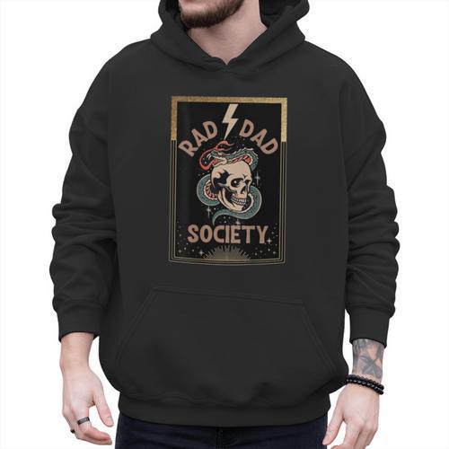 Rad Dad Society Cool Dad Club Dad Life Tee Fathers Day Men Hoodie - Father's Day Fun