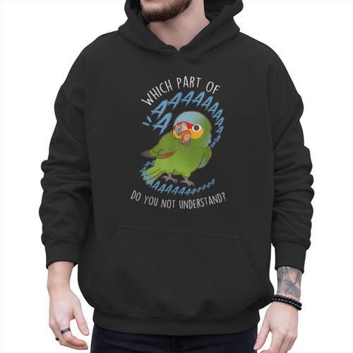 Red-Lored Amazon Parrot Aaaa Cute Pet Bird Mom Dad Men Hoodie - Father's Day Fun