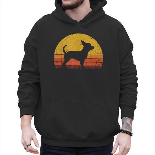 Retro Chihuahua Men Women Dog Mom Dad Chihuahua Men Hoodie - Father's Day Fun
