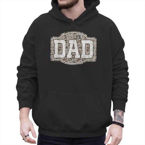Retro Old Camo Dad Camouflage Hunting Season Father's Day Men Hoodie - Father's Day Fun