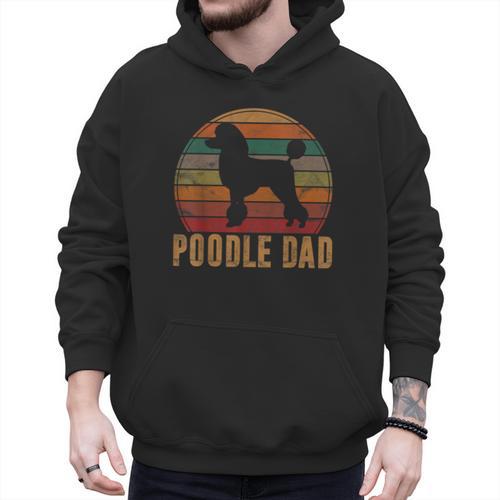 Retro Poodle Dad Dog Owner Pet Poodle Father Men Hoodie - Father's Day Fun