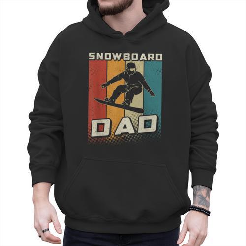 Retro Snowboard Dad Snowboarding Father Snowboarder Dad Men Hoodie - Father's Day Fun