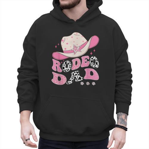 Rodeo Dad Pink Cowgirl 1St Birthday Family Matching Men Hoodie - Father's Day Fun