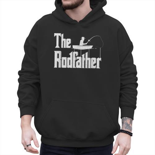 The Rodfather Fishing Dad Men Hoodie - Father's Day Fun