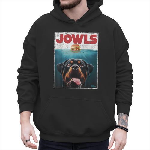 Rottie Rottweiler Jowls Burger Giant Tank Dog Mom Dad Men Hoodie - Father's Day Fun