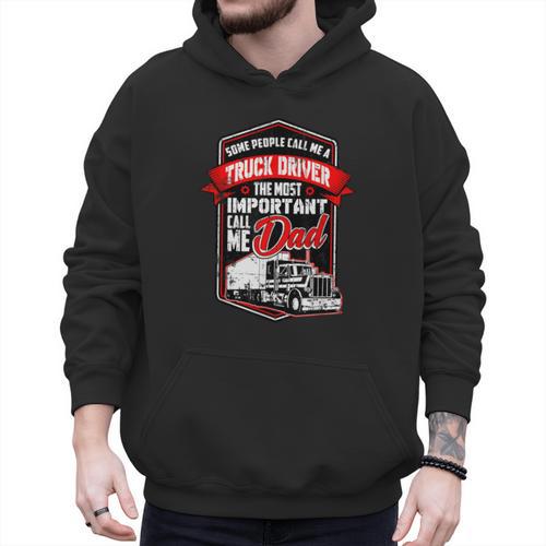 Semi Truck Driver For Truckers And Dads Small Men Hoodie - Father's Day Fun