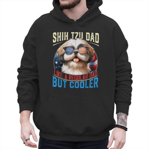 Shih Tzu Dad Like A Regular Dad But Cooler Dog Father's Day Men Hoodie - Father's Day Fun
