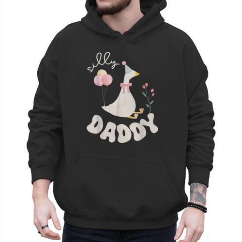 Silly Daddy Silly Goose Dad Birthday Family Matching Party Men Hoodie - Father's Day Fun