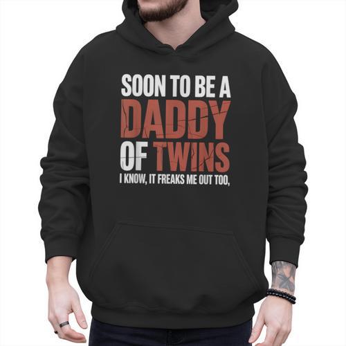 Soon To Be Dad Twins Fatherhood Pregnancy Announcement New D Men Hoodie - Father's Day Fun