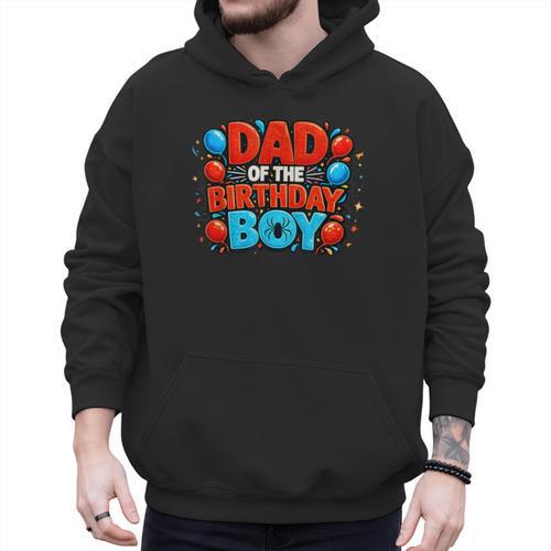 Spider Birthday Party Dad Of The Birthday Boys Spider Webs Men Hoodie - Father's Day Fun