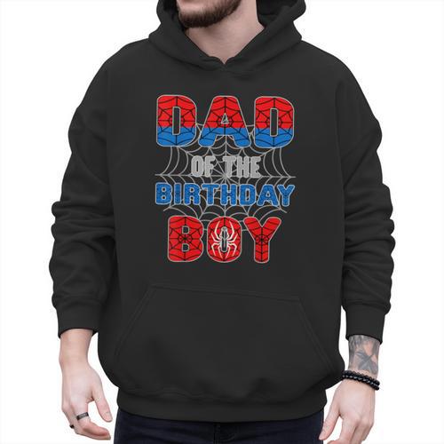 Spider Web Birthday Party Dad Of The Birthday Boy Men Hoodie - Father's Day Fun