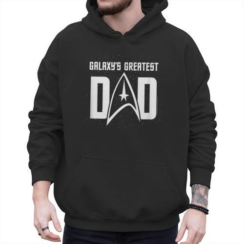 Star Trek Father's Day Galaxy's Greatest Dad Badge Men Hoodie - Father's Day Fun
