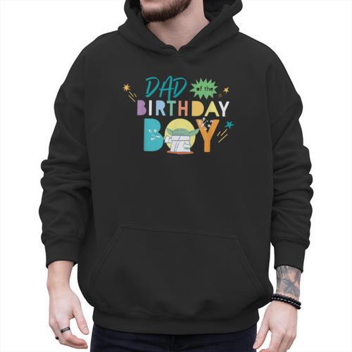 Star Wars Grogu Mandalorian Toon Dad Of The Birthday Boy Men Hoodie - Father's Day Fun