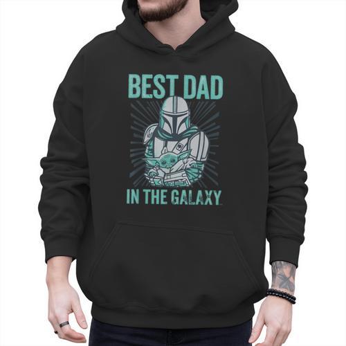 Star Wars The Mandalorian And Grogu Best Dad In The Galaxy Men Hoodie - Father's Day Fun