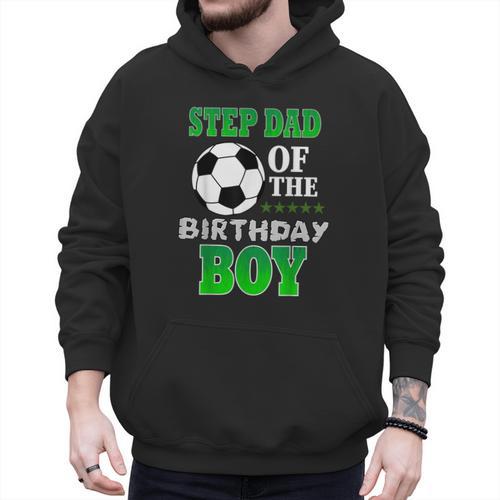 Step Dad Of The Birthday Boy Soccer Stars Outfit Men Hoodie - Father's Day Fun