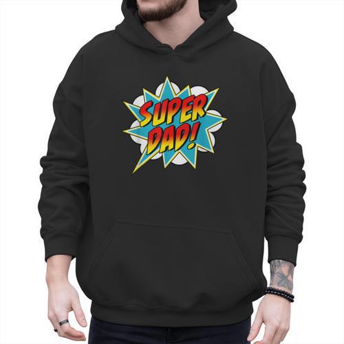 Super Dad Comic Book Superhero Father's Day Men Hoodie - Father's Day Fun