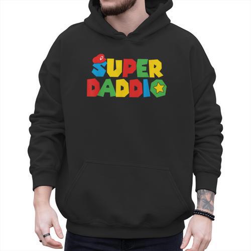 Super Gamer Dad Unleashed Celebrating Fatherly Powers Men Hoodie - Father's Day Fun
