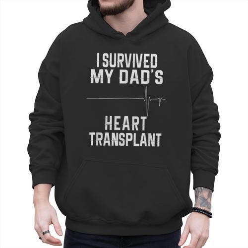I Survived My Dad's Heart Transplant Men Hoodie - Father's Day Fun