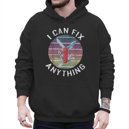 Swiss Army Knife DIY Dad Fathers Day Fix Anything Handyman Men Hoodie - Father's Day Fun