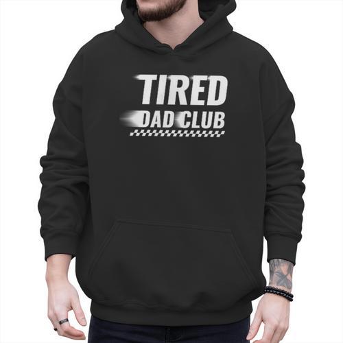 Tired Dad Club Maze Track Back 2 Sided Men Hoodie - Father's Day Fun