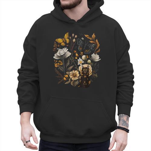 Tortie Cat Owner Flowers Tortie Cat Mom Tortie Cat Dad Men Hoodie - Father's Day Fun