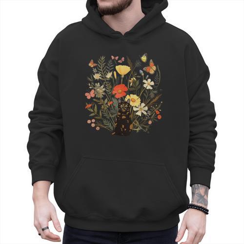 Tortie Cat Owner Flowers Tortie Cat Mom Tortie Cat Dad For Men Women Kids Men Hoodie - Father's Day Fun