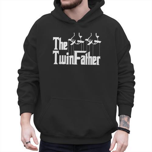 The TwinFather Father Of Twins Dad Fathers Day Men Hoodie - Father's Day Fun
