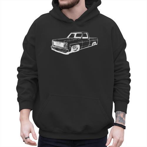 Vintage 73-87 Mini C10 Truck Slammed Graphic Dad Gag Father Men Hoodie - Father's Day Fun