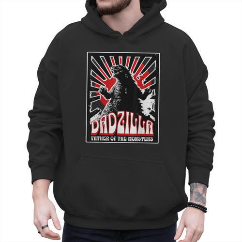 Vintage Dadzilla Father Of The Monsters Fathers Day Men Hoodie - Father's Day Fun