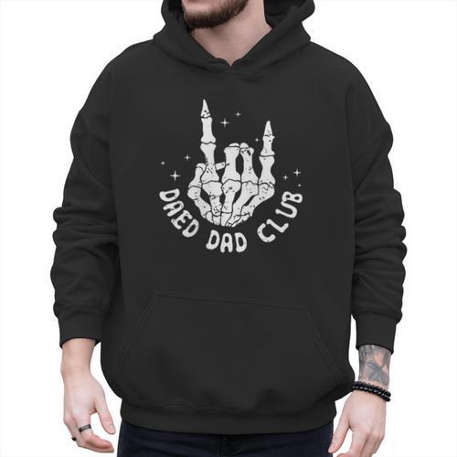 Vintage Dead Dad Club Matching 2 Sides Fathers Day Men Hoodie - Father's Day Fun