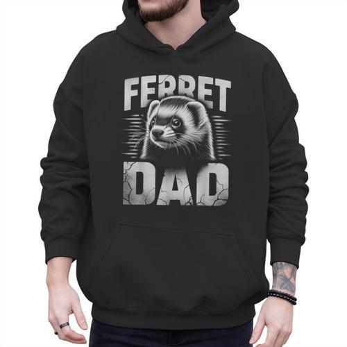 Vintage Ferret Dad Ultimate Pet Lover Ferret Owner Men Hoodie - Father's Day Fun