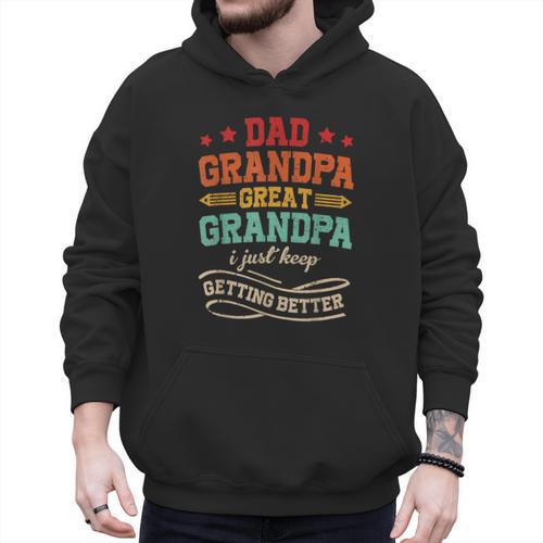 Vintage Great Grandpa For Fathers Day Dad Papa Grandpa Men Hoodie - Father's Day Fun
